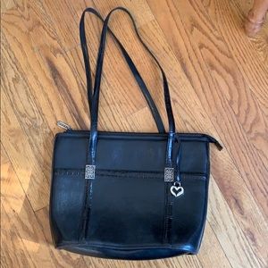 Black leather Brighton Shoulder Purse